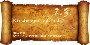 Kirchmayer Zénó névjegykártya